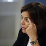 La vicepresidenta del Gobierno en funciones, Soraya Sáenz de Santamaría