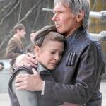Carrie Fisher y Harrison Ford, en «Star Wars VII: El despertar de la fuerza»
