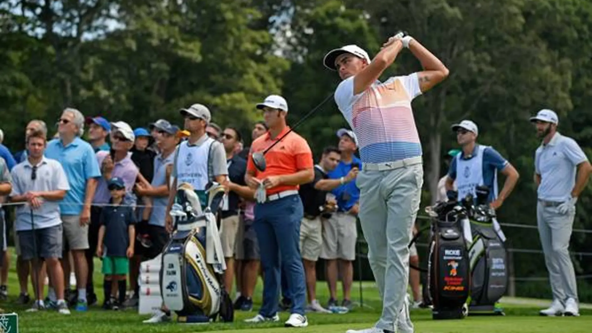 Jon Rahm, Rickie Fowler y Dustin Johnson