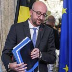 Charles Michel, primer ministro belga, en una rueda de prensa