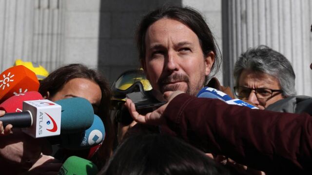El secretario general de Podemos, Pablo Iglesias, en el Congreso/Efe