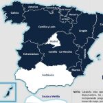 Mapa elaborado por el Ministerio de Sanidad, Consumo y Bienestar Social
