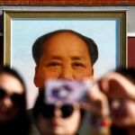 Una imagen de Mao Tse-Tung, en la emblemática plaza de Tiananmen, en Pekín