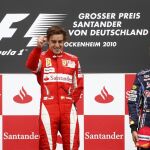 Alonso en lo más alto del podio de Hockenheim en la edición de 2010