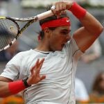Nadal en un momento del Mutua Madrid Open