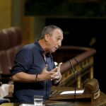 El portavoz de Compromís en el Congreso, Joan Baldoví, durante su intervención.