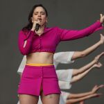 Rosalía, durante su actuación en el Lollapalooza de Chile