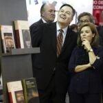 Soraya Saénz de Santamaría durante la inauguración de la feria Liber 2013