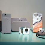 La nueva línea de dispositivos de hardware, incluyendo el teléfono Pixel 2 y Pixel 2 XL, el altavoz Google Home Max, Google Home y Google Home Mini, Pixel Buds, la cámara Google Clips y el portátil Pixelbook