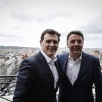 Albert Rivera, con Mateo Renzi en Roma