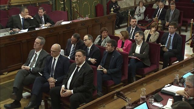 Los acusados en el "procés", en el banquillo