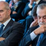 Manuel Chaves y José Antonio Griñán, ayer en la última sesión del juicio de los ERE (Foto: Efe)