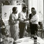 Xavier Pla y Cela conversando con Pablo Picasso