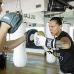 Joana Pastrana, durante un entrenamiento con su preparador. Foto: jesús g. feria