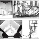 Bocetos del montaje del CDN de «Historia de una escalera», en 2003