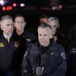 El jefe de Policía de Austin, Brian Manley, informa a la Prensa.