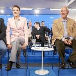 Floriano, Cospedal, Arenas y González Pons en un acto del PP celebrado ayer en Madrid