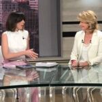 Esperanza Aguirre, durante la entrevista en Telemadrid