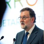 Rajoy en el acto de lanzamiento del concurso del tramo ferroviatio Evóra-Freixo, ayer, en Elvas (Portugal)