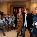 Isabel García Tejerina, Milagros Marcos y Ángeles Armisén, durante el acto celebrado en la tarde de ayer en Palencia