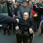 El saqueador confeso Fèlix Millet sale de la Audiencia de Barcelona tras serle comunicada esta mañana la sentencia sobre el expolio del Palau de la Música