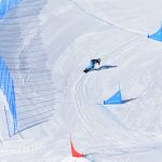 Lucas Eguibar durante la prueba en Cervinia