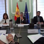 El ministro del Interior, Fernando Grande-Marlaska, durante la reunión con sindicatos y asociaciones de Policía Nacional y Guardia Civil /Foto: Efe