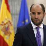 El secretario de Estado de Empleo, Juan Pablo Riesgo, en declaraciones tras la reunión de la la Mesa de Diálogo Social del Plan de Choque para el Empleo.