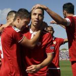 El Sevilla celebra uno de sus goles en Butarque.