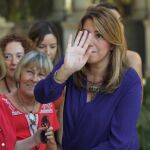 La presidenta de la Junta de Andalucía, ayer