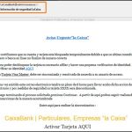 Aspecto del mail fraudulento a los clientes de La Caixa