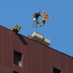 Dos saltadores en el Mundial de Salto Base