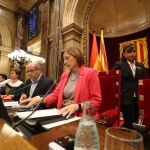 Sesión en el pleno del Parlament