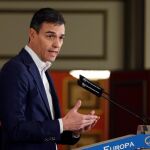 Pedro Sánchez, en el desayuno informativo organizado por el foro de la Nueva Economía