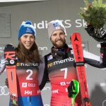 La eslovaca Petra Vlhova y el austriaco Marco Schwarz