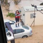 Imagen tomada desde un helicóptero de la Guardia Civil durante las labores de rescate y auxilio a la población