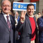 Los populares De la Torre, Juanma Moreno y Elías Bendodo, ayer en Málaga