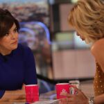 La candidata a presidir el PP Soraya Sáenz de Santamaría durante la entrevista con Susanna Griso