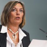 La portavoz y consejera de Agricultura y Ganadería, Milagros Marcos, explica los acuerdos del Consejo de Gobierno