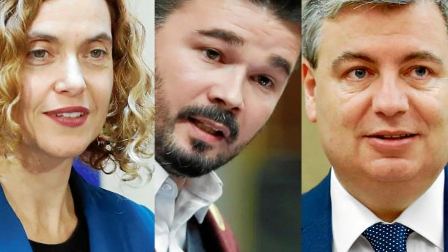 Meritxell Batet, Gabriel Rufián y Jordi Xuclà