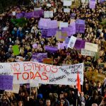 Miles de personas participan en la concentración feminista convocada en Valladolid