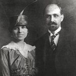 Juan Ramón Jiménez y Zenobia en la foto de su boda, en 1916