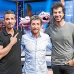 Plablo Motos con Trancas, Barrancas y dos de sus colaboradores, Juan y Damián