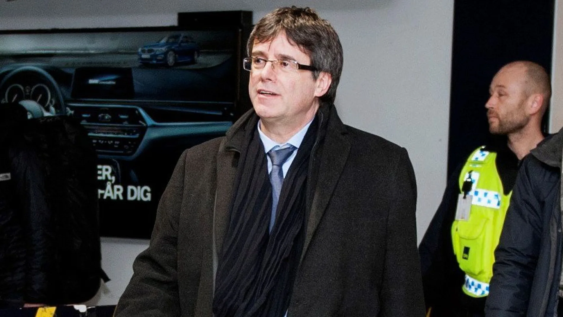 Carles Puigdemont a su llegada al aeropuerto de Copenhague procedente de Bruselas en una foto de archivo