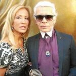Carmen Lomana hace unos cuatro años con Karl Lagerfeld