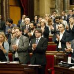 El Parlament aprobó ayer el referéndum independentista