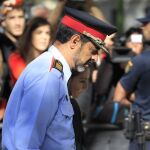 El jefe de los Mossos d'Esquadra, Josep Lluis Trapero, a su salida de la Audiencia Nacional la semana pasada.