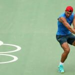 El español Rafael Nadal entrenando el pasado miércoles 3 de agosto de 2016, en el Centro de Tenis, en Río de Janeiro (Brasil)