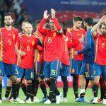 Los jugadores de la selección de fútbol de España.