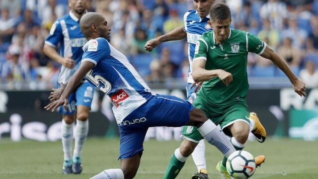 Naldo en un partido con el Espanyol.